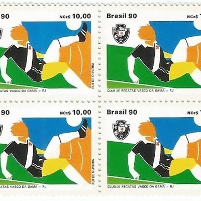 QC1672MINT - CLUBES DE FUTEBOL IV CAMPEÃO BRASILEIRO DE FUTEBOL/89 VASCO DA GAMA - 1990 - MINT