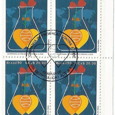 QC1676CBC - CAMPANHA DE PREVENÇÃO CONTRA A AIDS ( Síndrome da Imunodeficiência Adquirida) - 1990 - CBC