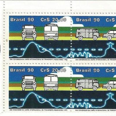 QC1681MINT - XXII CONGRESSO DA UNIÃO INTERNACIONAL DE TRANSPORTE RODOVIÁRIO /NTC-RIO DE JANEIRO-SE-TENANT - 1990 - MINT