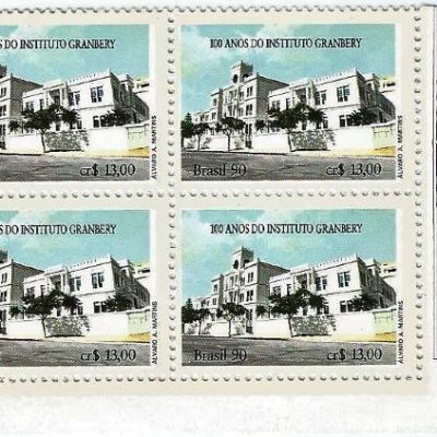 QC1695MINT - CENTENÁRIO DO INSTITUTO DE ENSINO GRANBERY (BISPO METODISTA) "JUIZ DE FORA HIGH SCHOOL AND SEMINARY"  - 1990 - MINT