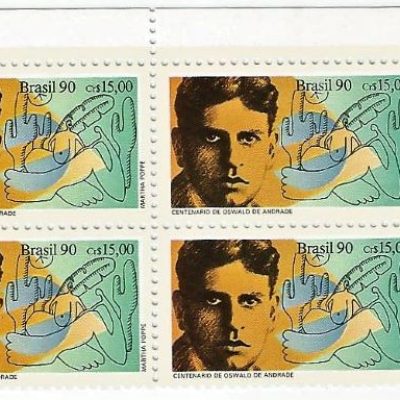 QC1709MINT - LITERATURA BRASILEIRA 100 ANOS DO NASCIMENTO DE OSWALD DE ANDRADE (1891-1954) - 1990 - MINT