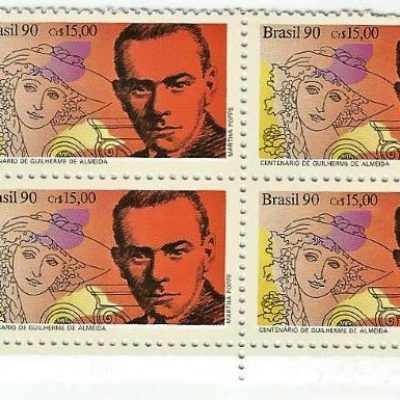 QC1710MINT - LITERATURA BRASILEIRA 100 ANOS DO NASCIMENTO DE GUILHERME DE ALMEIDA (1890-1969) - 1990 - MINT