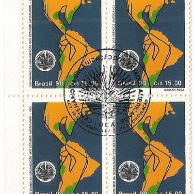 QC1715CBC - CENTENÁRIO DA ORGANIZAÇÃO DOS ESTADOS AMERICANOS - OEA - 1990 - CBC