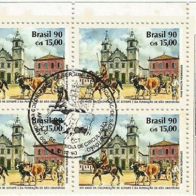 QC1717CBC - 400 ANOS DA COLONIZAÇÃO DE SERGIPE E DA FUNDAÇÃO DE SÃO CRISTOVÃO - 1990 - CBC