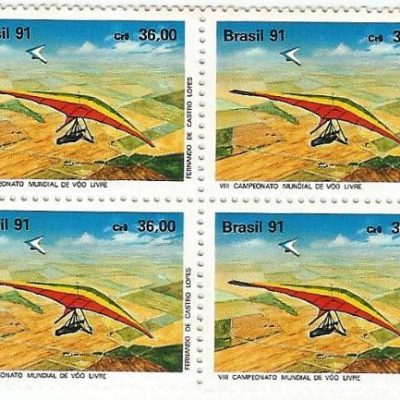 QC1726MINT - VIII CAMPEONATO MUNDIAL DE VOO LIVRE EM GOVERNADOR VALADARES/MG - 1991 - MINT