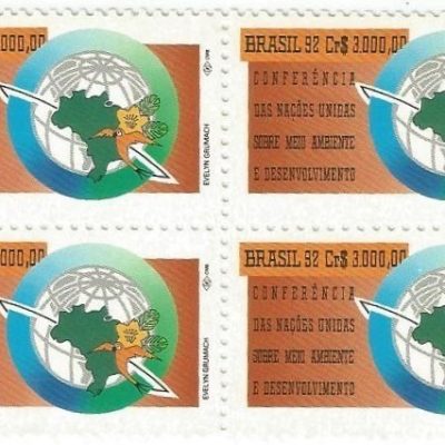 QC1800MINT - CONFERÊNCIA DAS NAÇÕES UNIDAS SOBRE MEIO AMBIENTE E DESENVOLVIMENTO (ECO-RIO) - 1992 - MINT