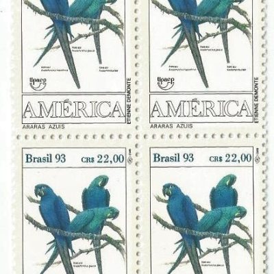 QC1865MINT - UPAEP 93 - FAUNA EM EXTINÇÃO ARARAS BRASILEIRAS - 1993 - MINT