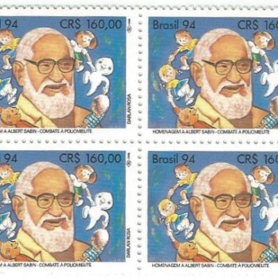 QC1888MINT - HOMENAGEM A ALBERT SABIN (1906-1993) COMBATE A POLIOMIELITE - 1994 - MINT