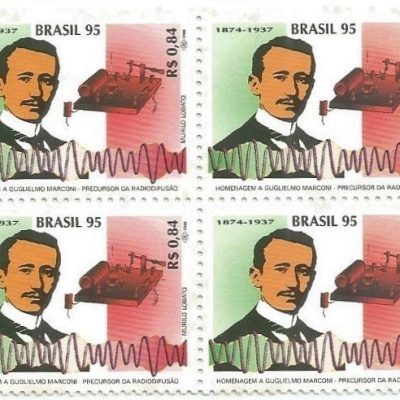 QC1941MINT - HOMENAGEM A GUGLIELMO MARCONI (1874-1937) - PRECURSOR DA RADIODIFUSÃO - 1995 - MINT