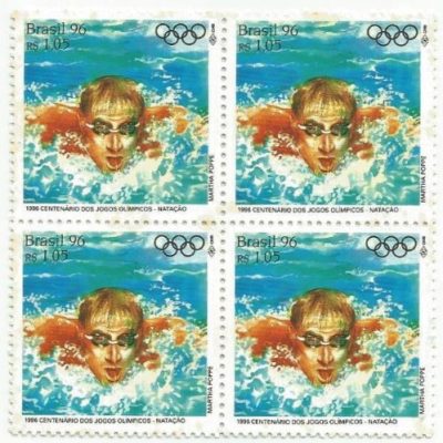 QC1999MINT - CENTENÁRIO DA 1ª OLIMPÍADA DA ERA MODERNA, ATENAS, 1896 E XXVI OLIMPÍADA, ATLANTA, 1996 - 1996 - MINT