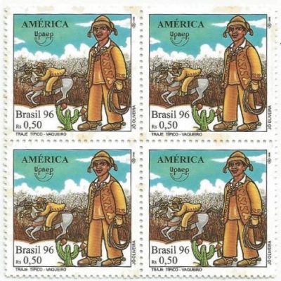QC2018MINT - UPAEP 96 - TRAJES TÍPICOS NACIONAIS - VAQUEIRO E BAIANA - 1996 - MINT