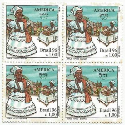 QC2019MINT - UPAEP 96 - TRAJES TÍPICOS NACIONAIS - VAQUEIRO E BAIANA - 1996 - MINT