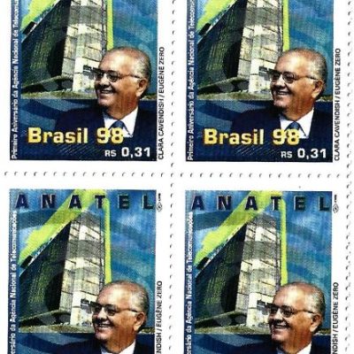QC2177MINT - 1° ANIVERSÁRIO DA AGÊNCIA NACIONAL DE TELECOMUNICAÇÕES - 1998 - MINT