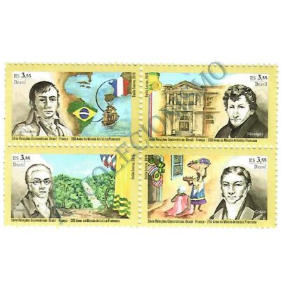 SCS3583 - Série Relações Diplomáticas: Brasil - França - 200 anos da Missão Artística Francesa - 2016 - MINT