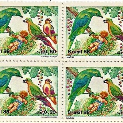 QC1530MINT - NATAL 86 - PÁSSAROS - 1986 - MINT
