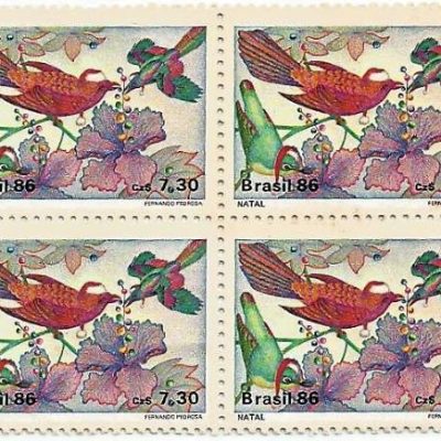 QC1532MINT - NATAL 86 - PÁSSAROS - 1986 - MINT