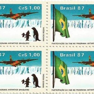 QC1544MINT - PARTICIPAÇÃO DA FAB NO PROGRAMA ANTÁRTICO - 1987 - MINT