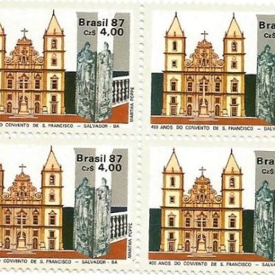 QC1563MINT - 400 ANOS DO CONVENTO DE SÃO FRANCISCO - SALVADOR - BA - 1987 - MINT