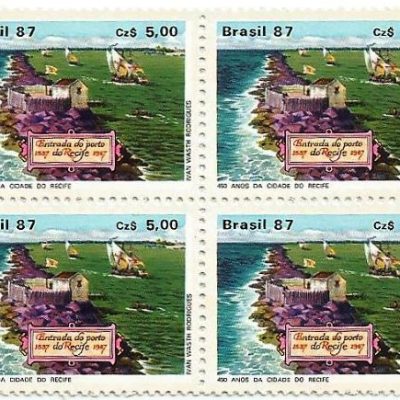 QC1565MINT - 450 ANOS DA CIDADE DO RECIFE - PE - 1987 - MINT