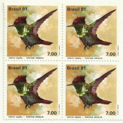 QC1197MINT- Fauna Brasileira - Beija-Flor - Topetinho Vermelho - 1981 - MINT
